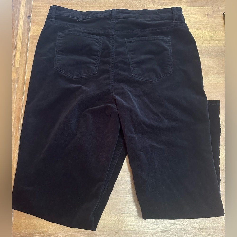 Talbots Women’s Black Straight Leg Corduroy Pants 16p - Picture 2 of 9